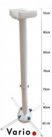 Vario 5585 Universal-Deckenhalterung f�r Beamer / 55cm-85cm Silber oder weiss